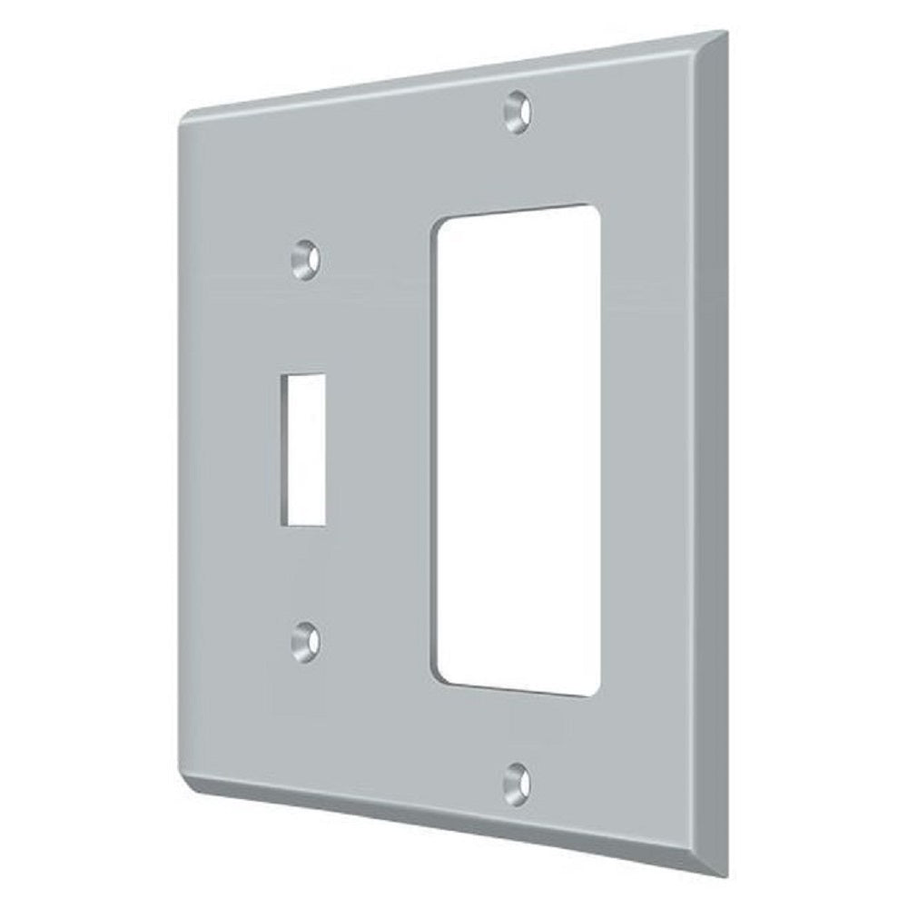 Deltana SWP4743U26D Single Rocker Switch Plate, Satin Chrome