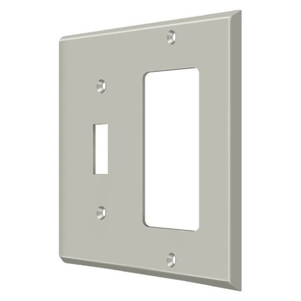 Deltana SWP4743U15 Single Rocker Switch Plate, Satin Nickel