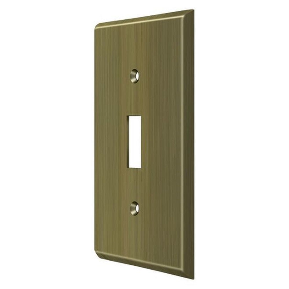 Deltana SWP4751U5 Single Standard Switch Plate, Antique Brass