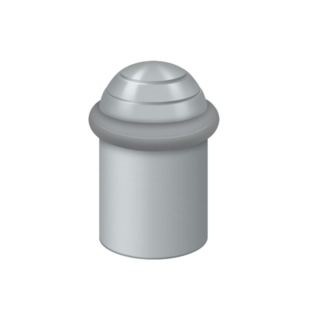 Deltana UFBD5000U26D Round Dome Cap Floor Bumper, 2", Brushed Chrome