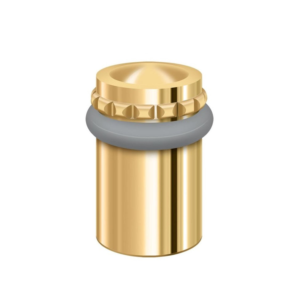 Deltana UFBP5000CR003 Round Pattern Cap Floor Bumper, 2", Lifetime Brass