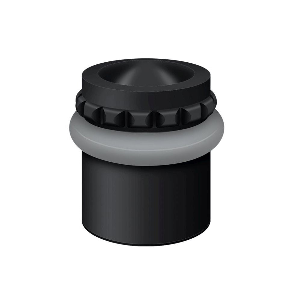 Deltana UFBP4505U19 Round Pattern Cap Floor Bumper, 1-1/2", Black