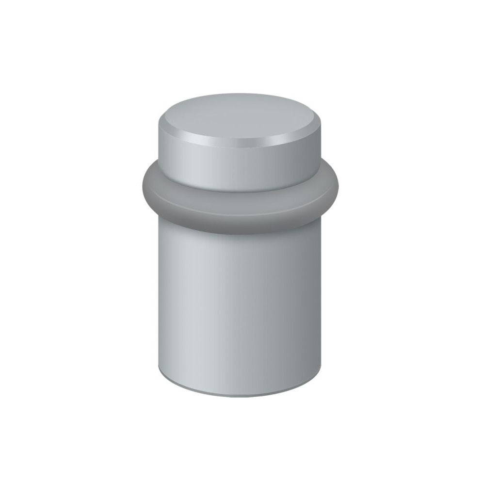 Deltana UFB5000U26D Round Universal Floor Bumper, 2", Brushed Chrome
