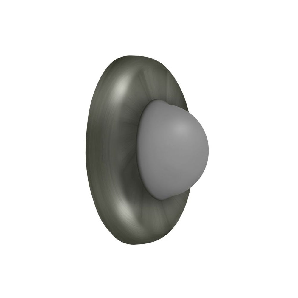 Deltana WBC250U15A Wall Mount Convex Flush Bumper, Antique Nickel