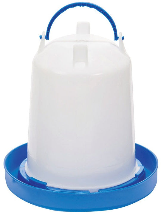 Double-Tuf DT9858 Poultry Waterer, Plastic, Blue, 3.5 Quart