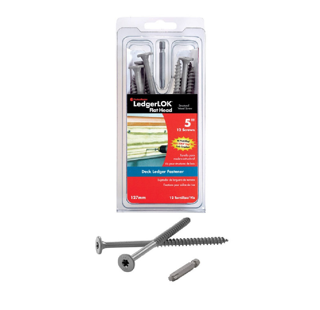 FastenMaster FMLLF005-12 LedgerLOK Star Flat Head Structural Screws