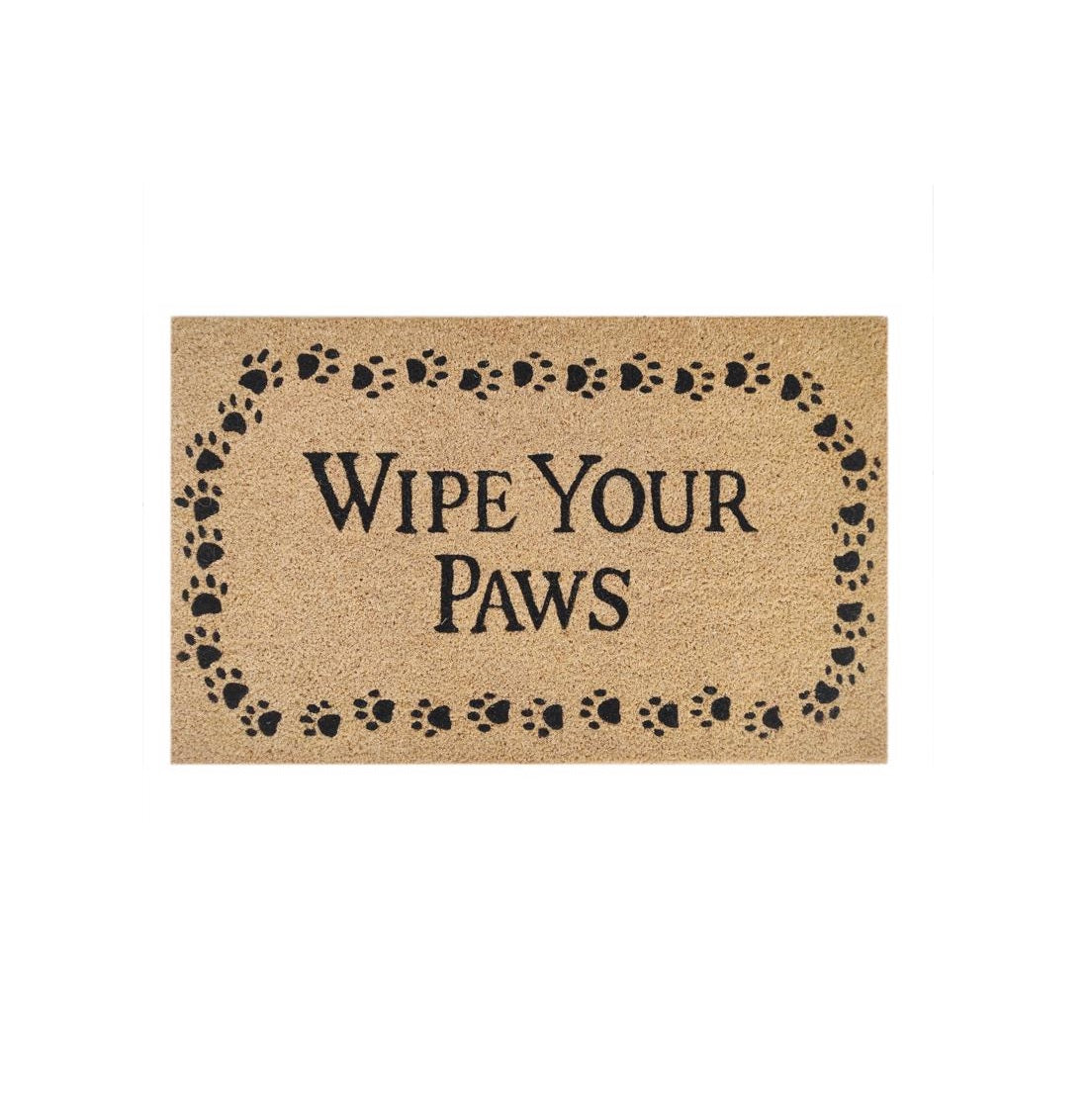 First Concept FC-72025 Wipe Your Paws Coir Door Mat, Black/Brown