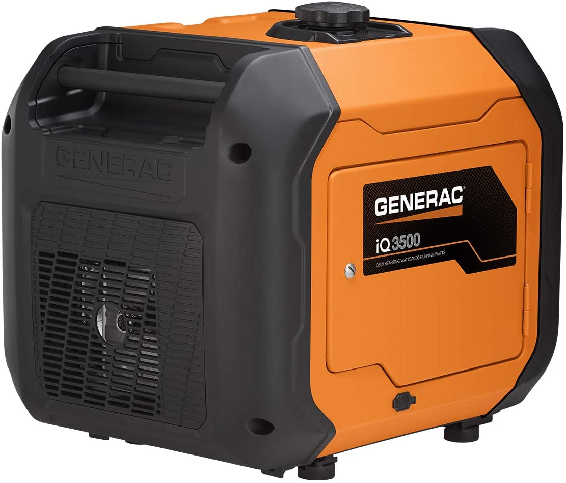 Generac 7127 iQ3500 Portable Inverter Generator, Steel, Orange/Black