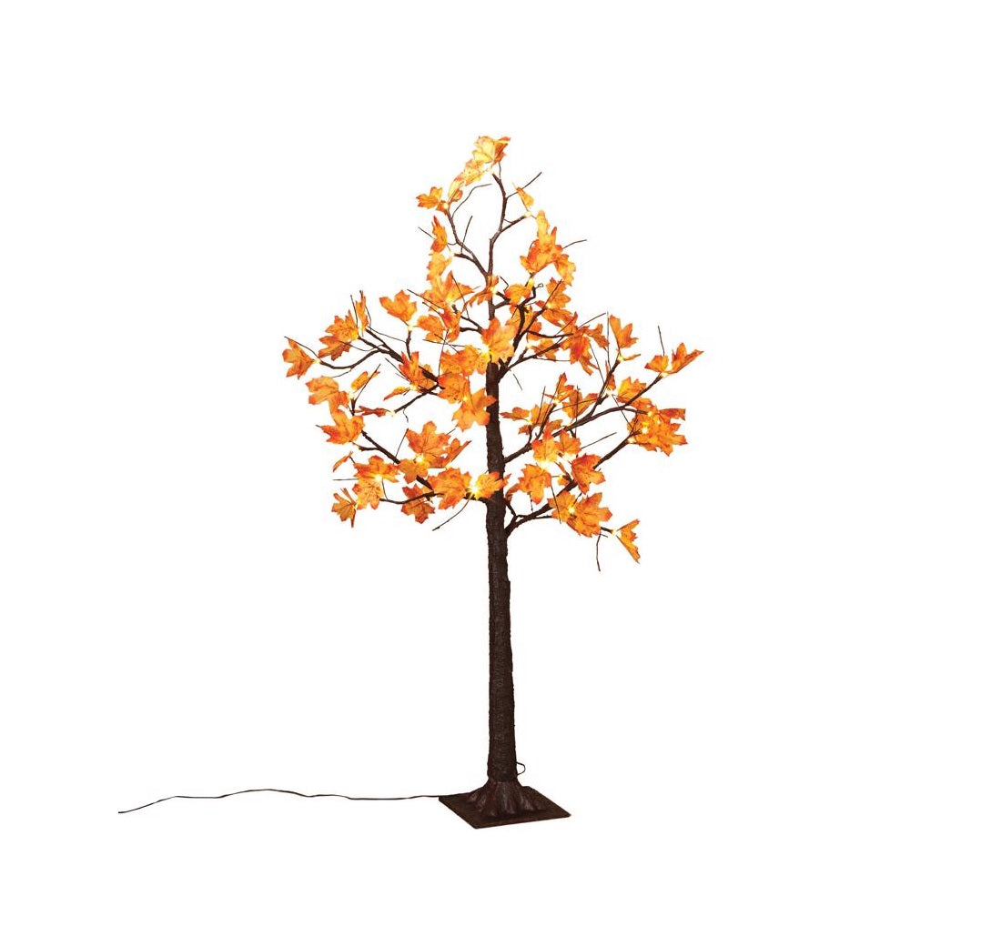 Gerson 2366880 LED Maple Leaf Lighted Tree Fall Decor, Warm White