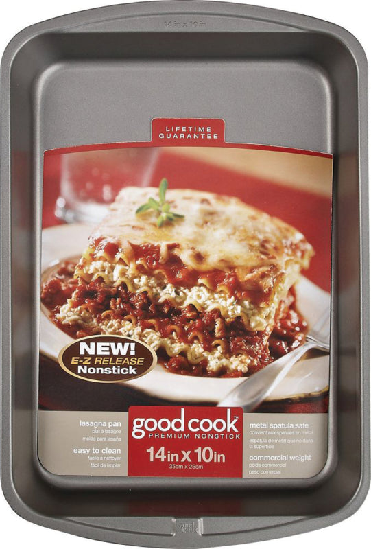 GoodCook 04011 Nonstick Lasagna Pan, Steel, 10 inch X 14 inch — LIfe