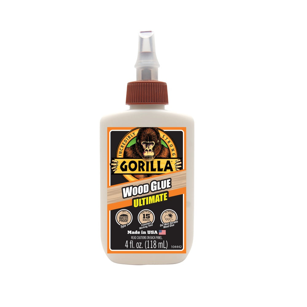 Gorilla 104397 Extra Strength Wood Glue, 4 Oz