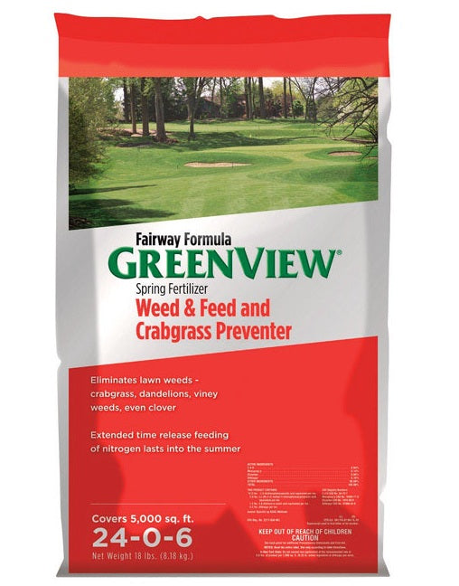 Greenview 21-29172 Weed and Feed Plus Crabgrass Preventer, 18 Lbs