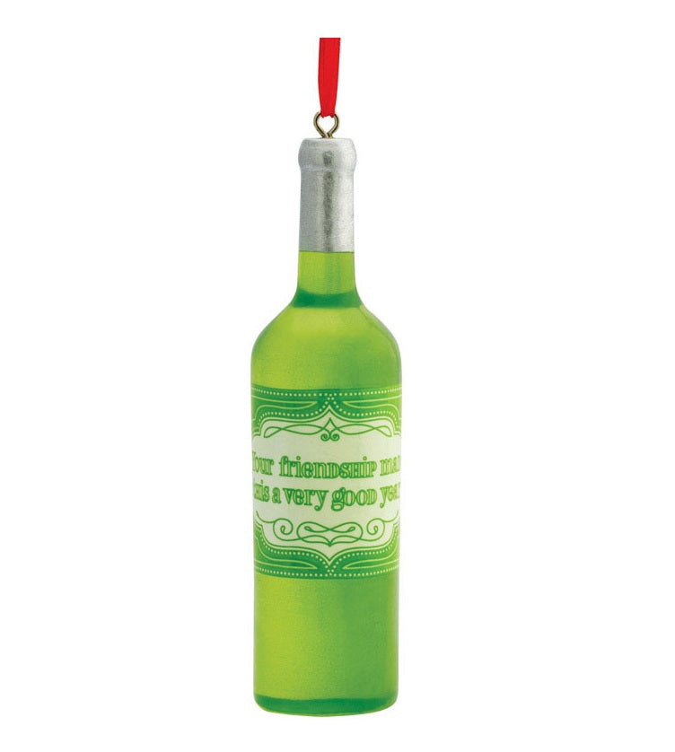Hallmark 1HAJ1159 Friendship Wine Bottle Christmas Ornament