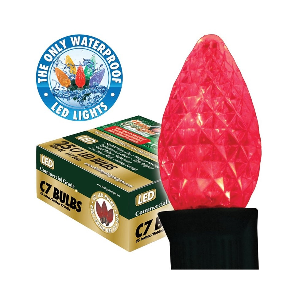 Holiday Bright Lights BU25-LEDFC7-TRD SMD LED Christmas Replacement Bulb, 120 Volts