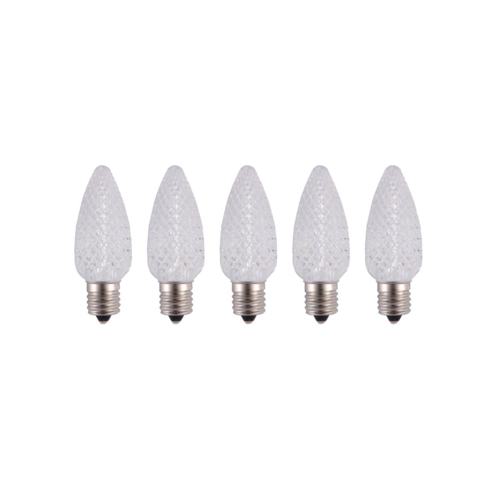 Hometown Holidays 24991 C9 LED Christmas Light Bulb, Crystal White