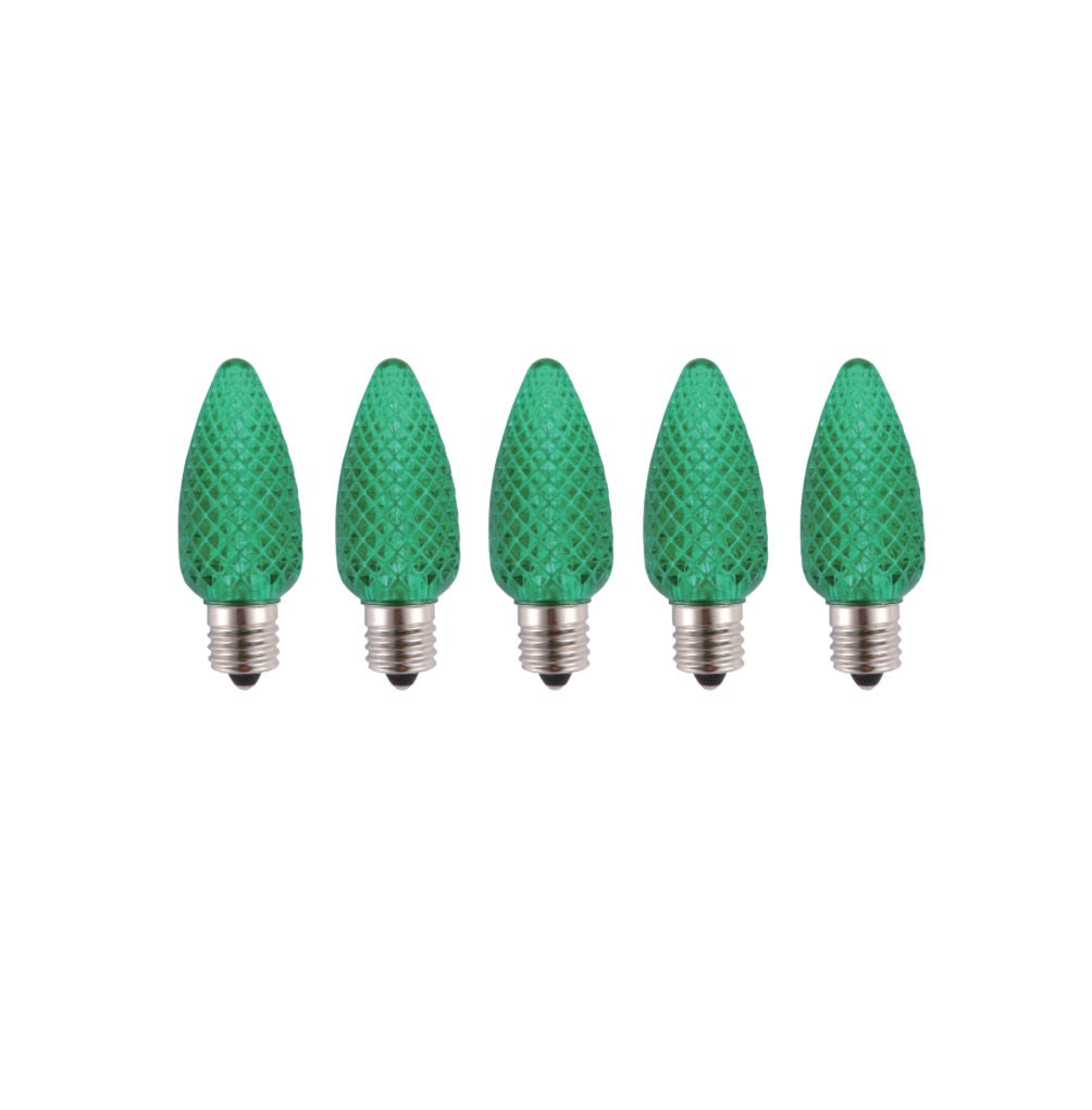 Hometown Holidays 24995 C9 LED Christmas Light Bulb, Green