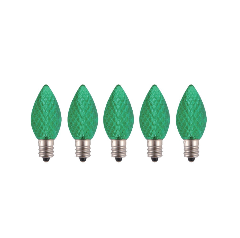 Hometown Holidays 24775 C7 LED Christmas Light Bulb, Green