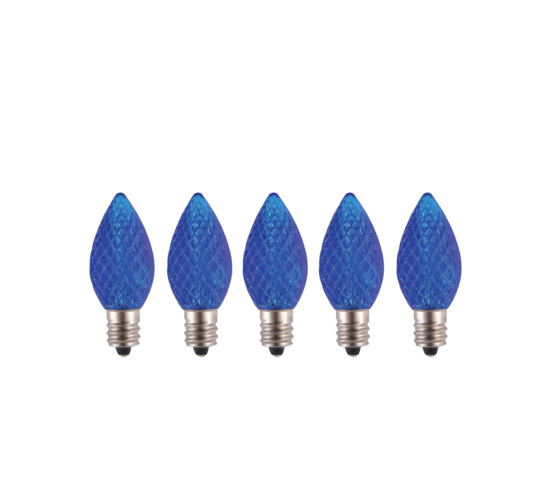Hometown Holidays 24774 C7 LED Christmas Light Bulb, Blue