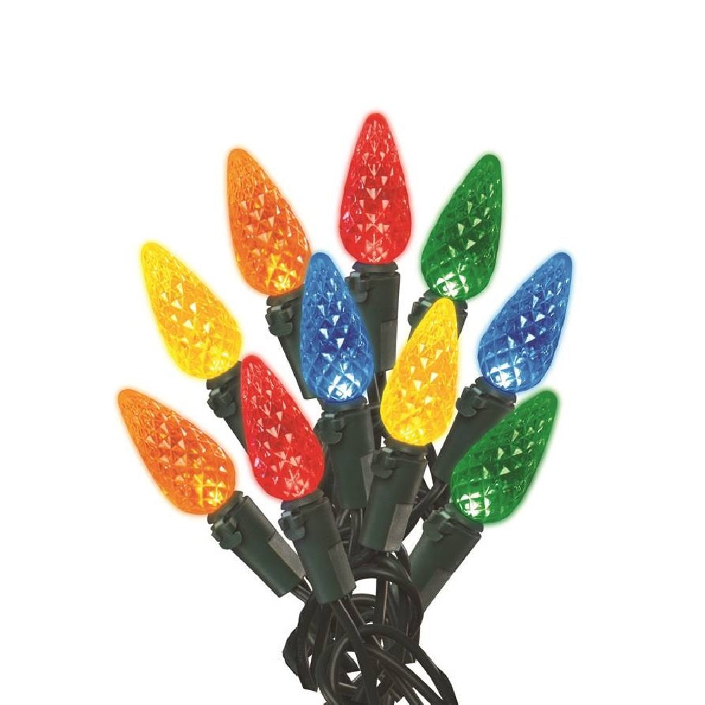 Hometown 2352/U11E160B Holidays C5 christmas Light Reel, 200 Lights, Multi-Color