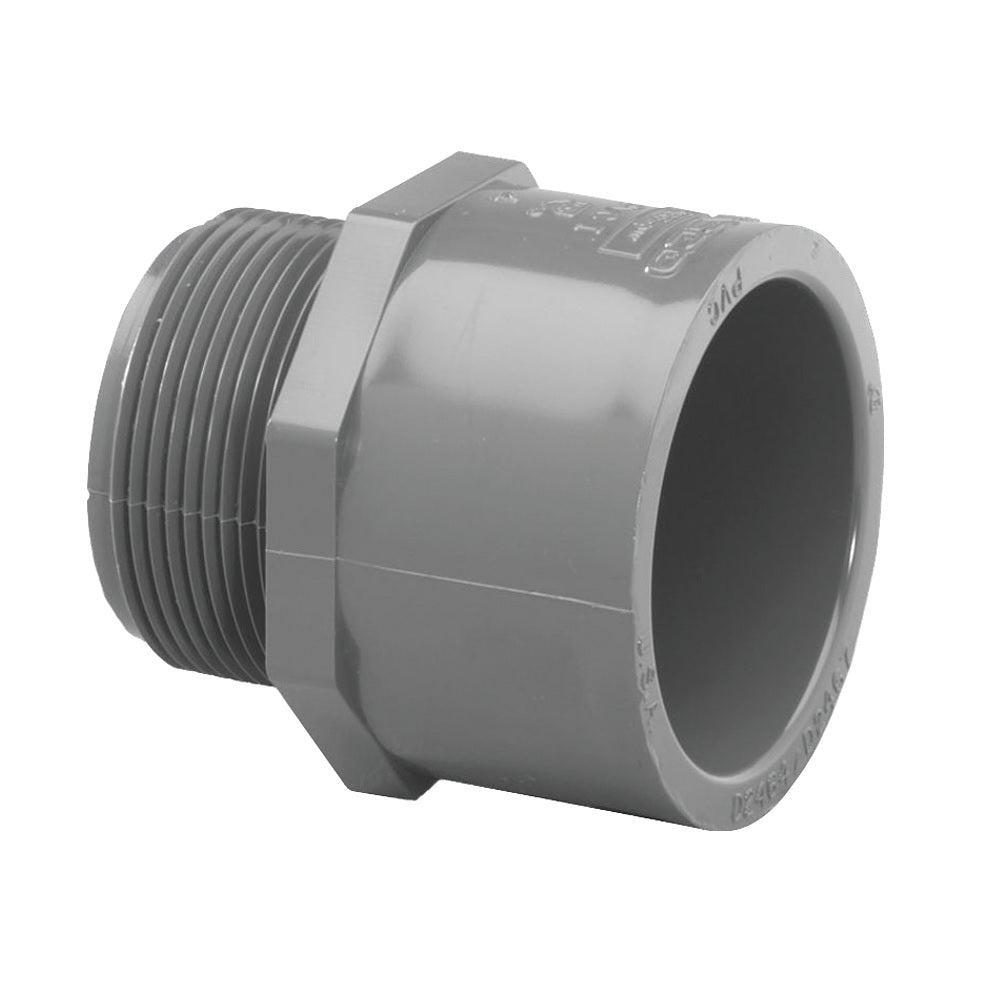 Lasco 036424 Pipe Adapter, 1-1/2 Inch, PVC