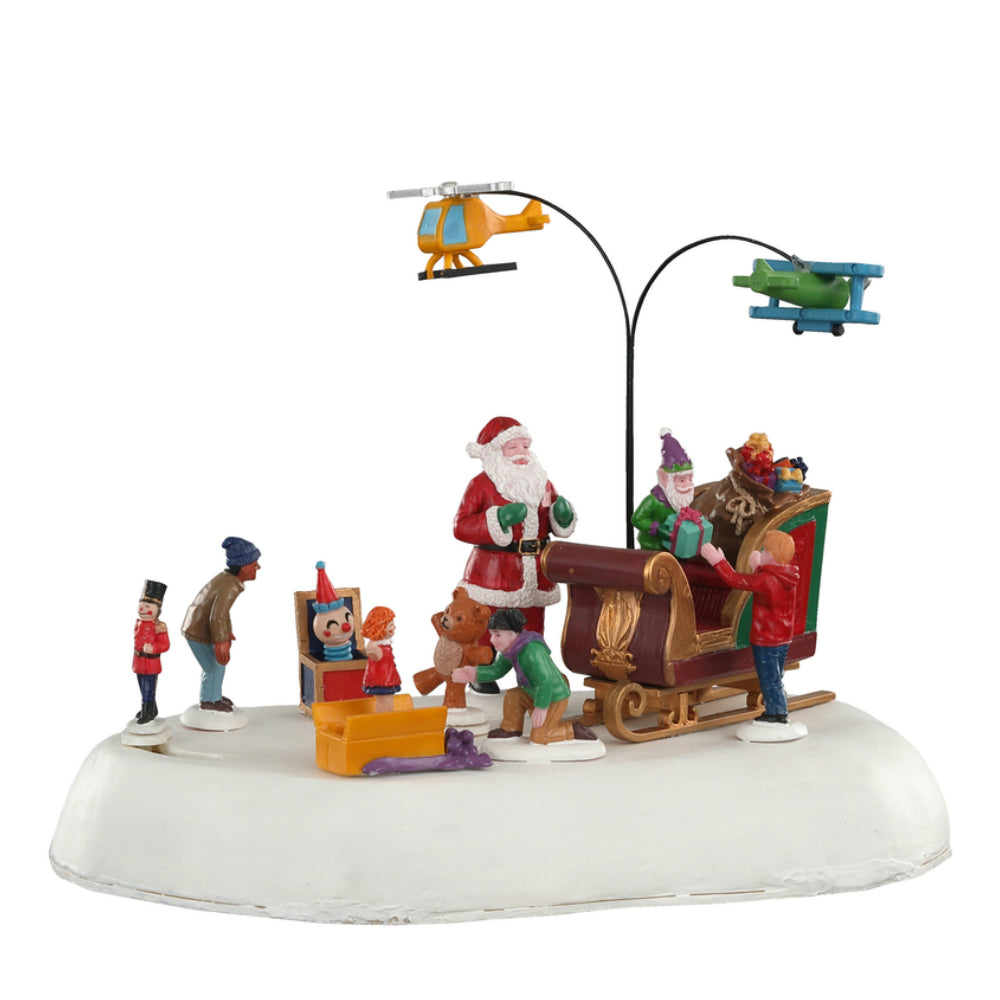 Lemax 04723 Jolly Toys Santa & Children Village Accessory, Multicolored