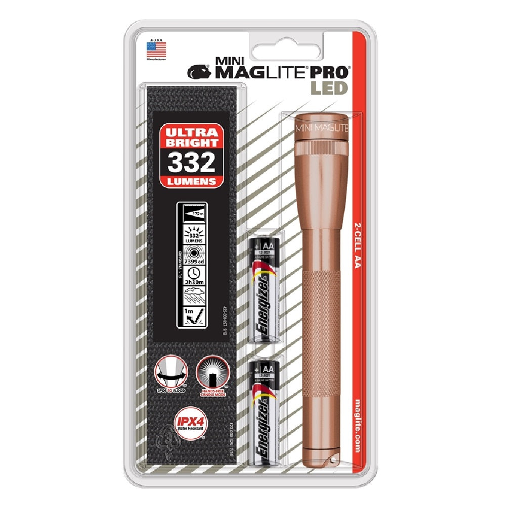 Maglite SP2PSVH Mini 2AA LED Flashlight, Rose Gold