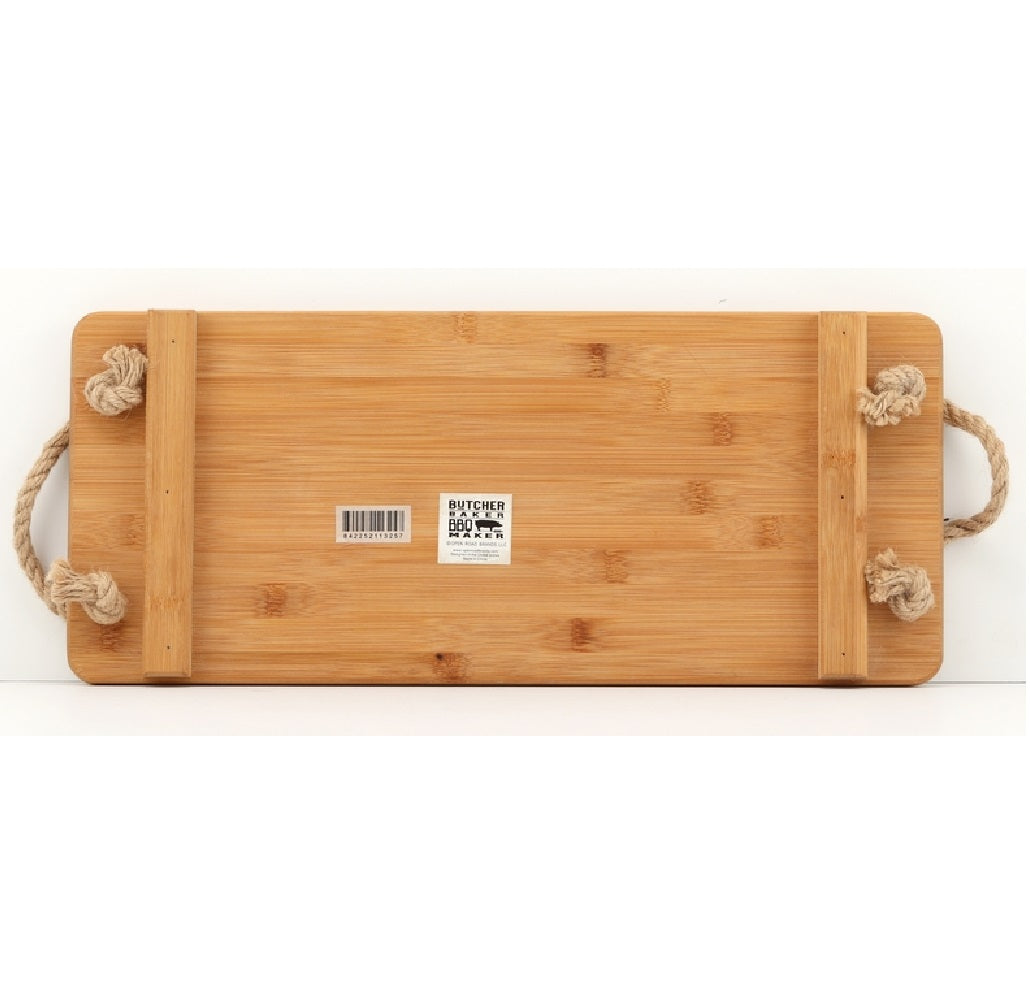 Open Road 90170839 Butcher Baker BBQ Maker Tray, Bamboo/Rope