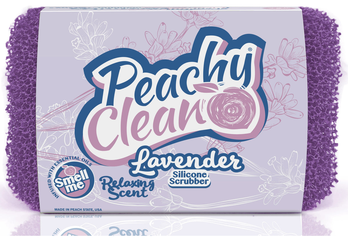Peachy Clean 8370 Dish Scrubber, Lavender, Silicone