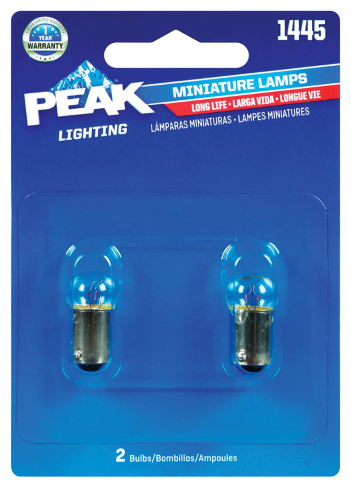 Peak 1445LL-BPP Miniature Automotive Bulbs, 12.8 Volts