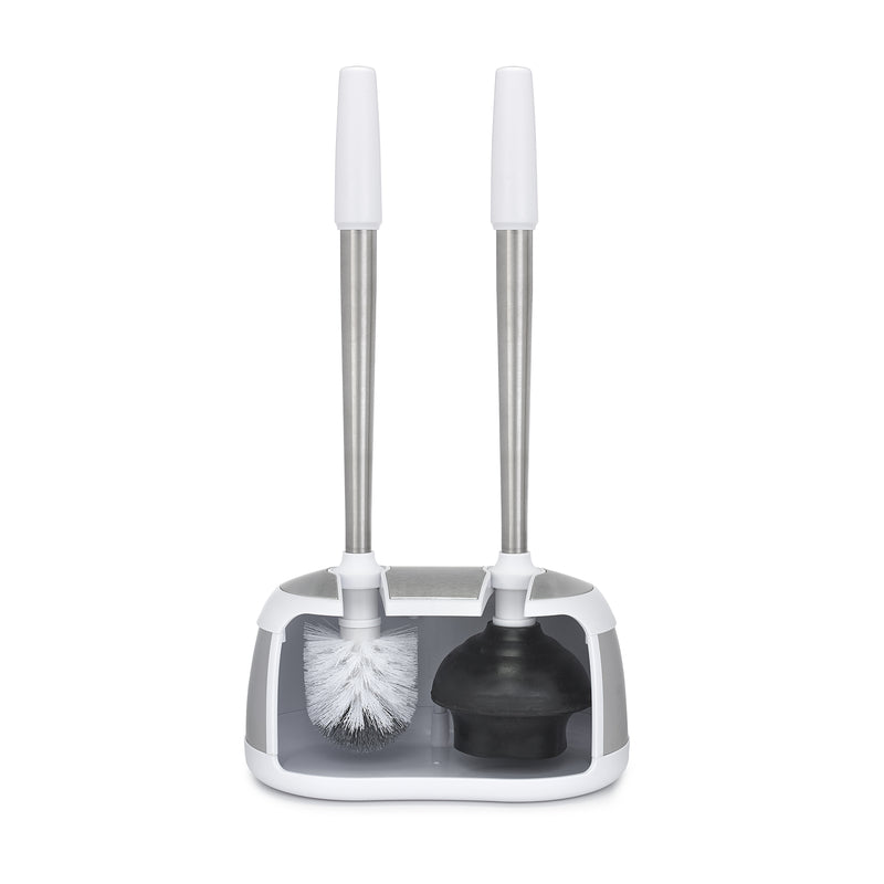 Polder BTH-6300-90 Toilet Brush and Plunger Caddy, 19 in