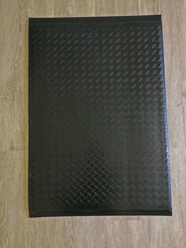 Portico Systems A6085571 Diamond Anti Fatigue Mat, PVC/Foam, Black, 60" x 33"