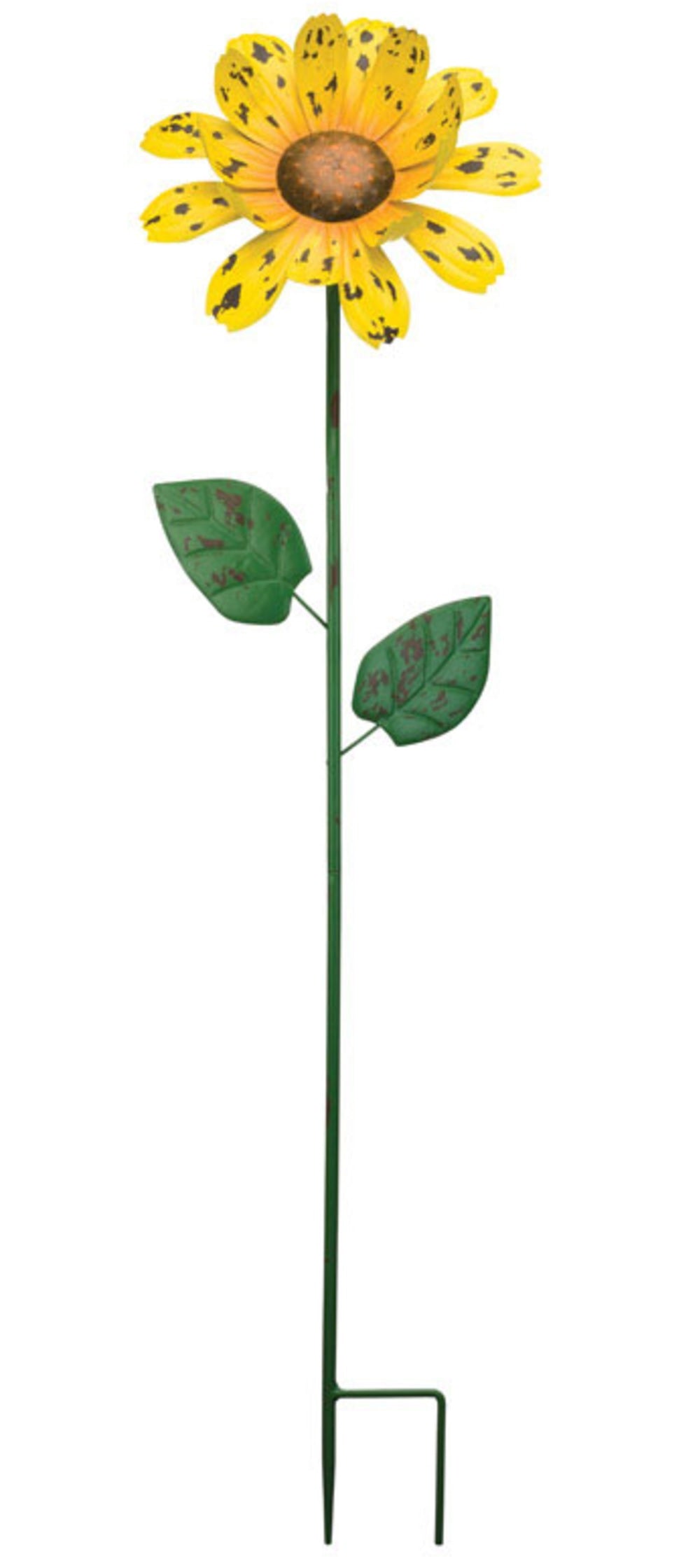 Regal Art & Gift 11625 Rustic Flower Outdoor Garden Stake, Yellow