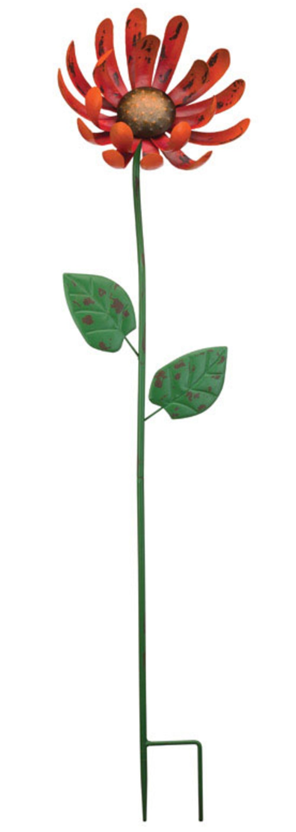 Regal Art & Gift 11626 Rustic Flower Outdoor Garden Stake, Red