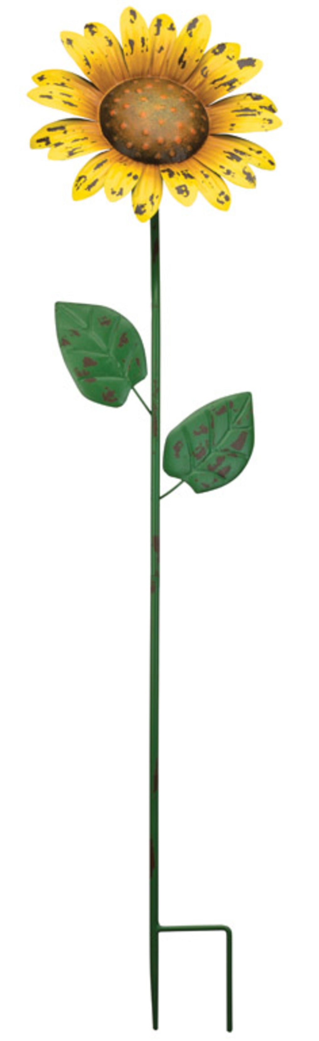 Regal Art & Gift 11627 Rustic Sunflower Outdoor Garden Stake, Yellow