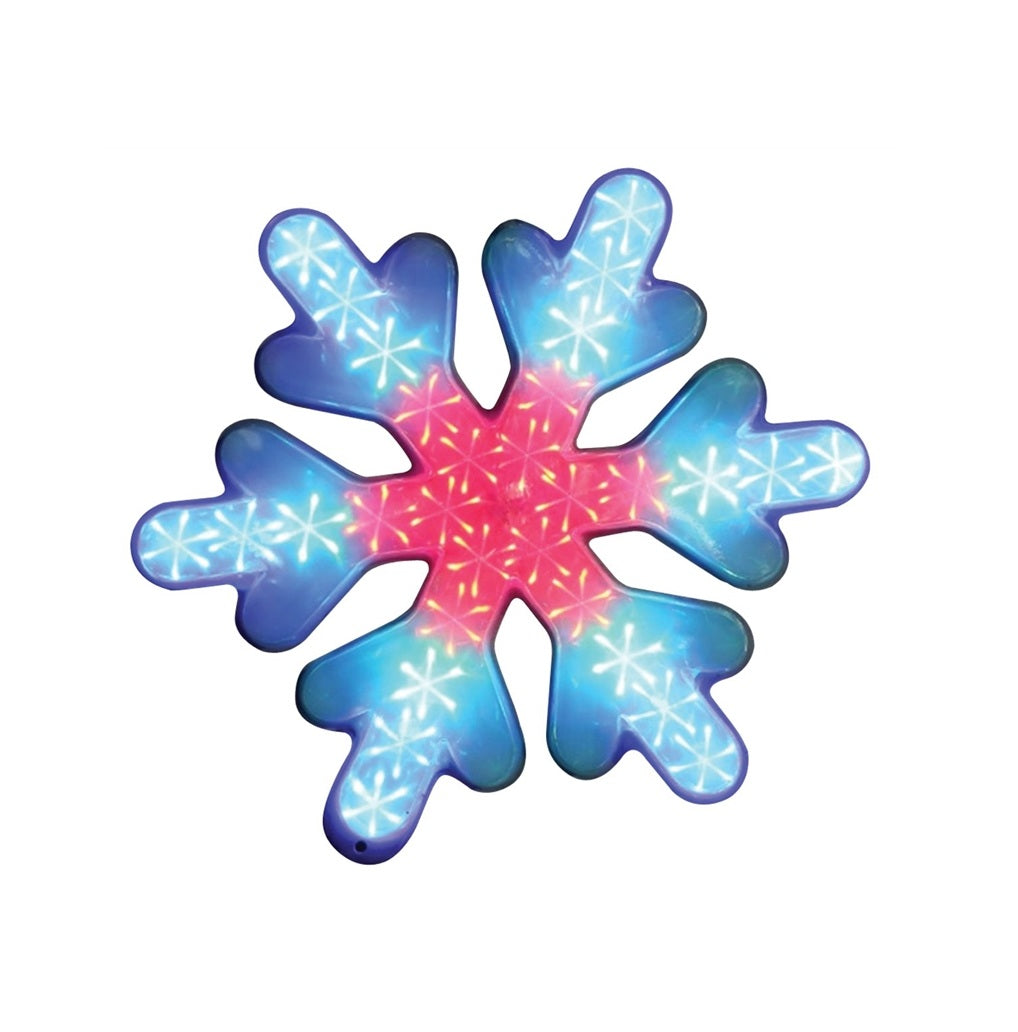 Santas Forest 57303 Christmas Motion Snowflake, White, 19"