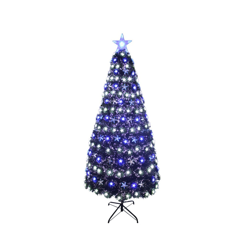 Santas Forest 54540 Fiber Optic Christmas Tree, Blue/White, 4 Ft — LIfe and Home