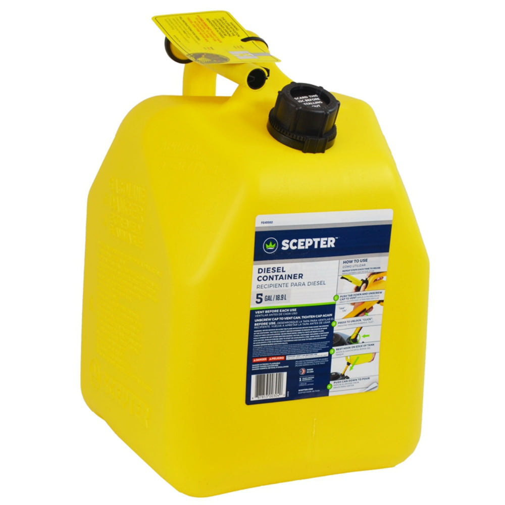 Scepter FG4D511 Diesel Can, Yellow, 5 Gallon