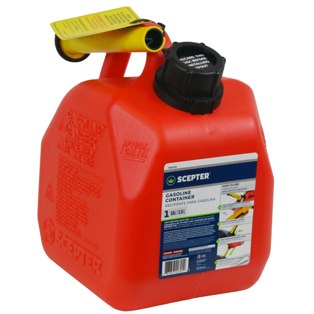 Scepter FG4G111 Flo n' go Gas Can, Red, 1 Gallon
