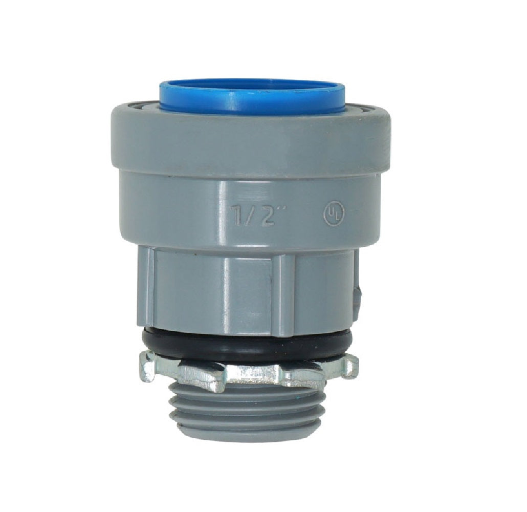 Southwire 65083701 SimPush Male Adapter For PVC, PVC, 1/2"