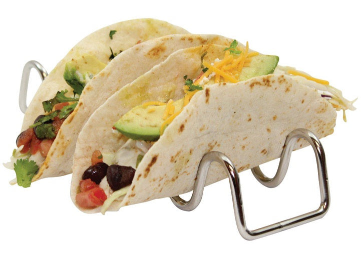 Tablecraft TRW34 Stainless Steel Taco Holder, Silver