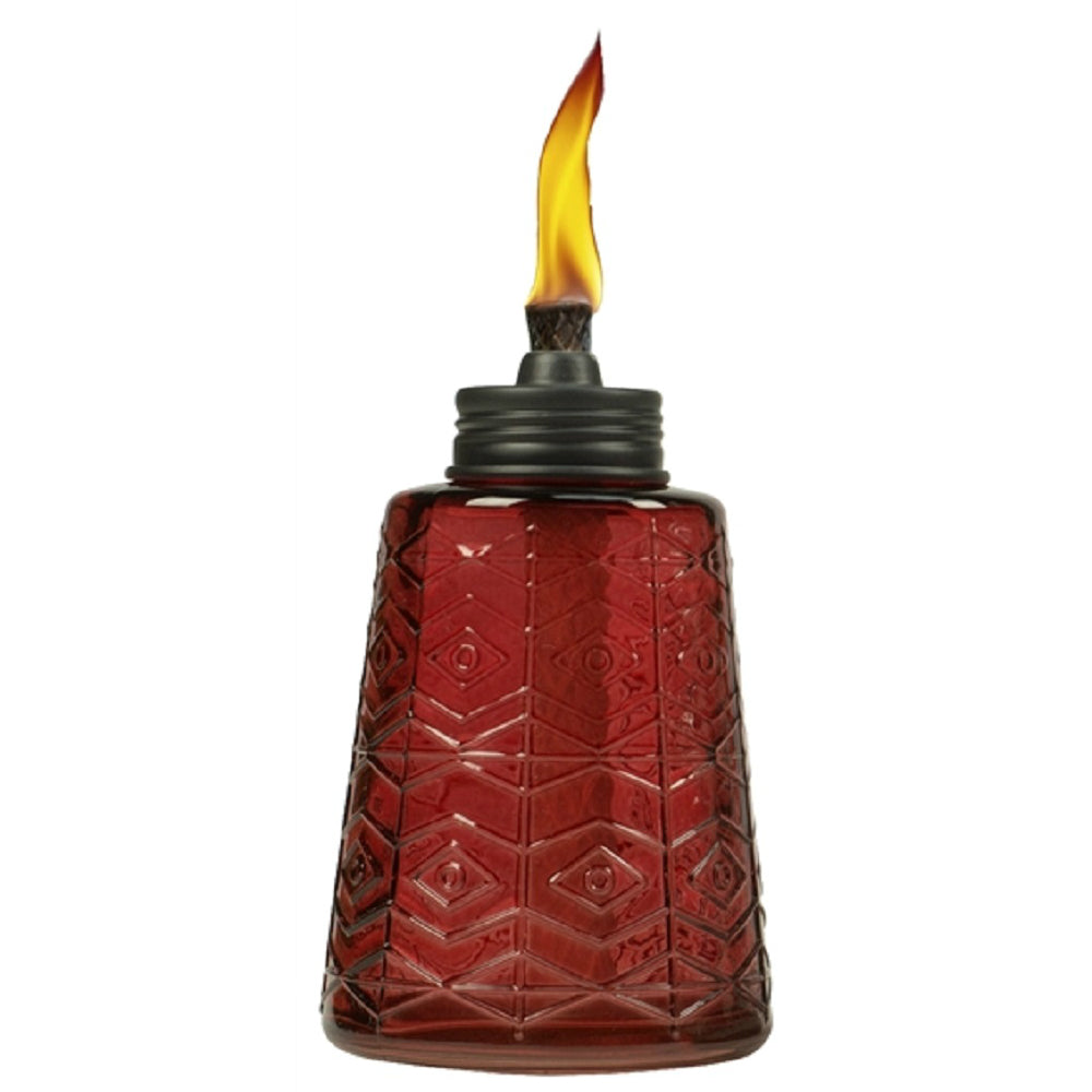 Tiki 1117060 Table Torch, Glass, Assorted colors, 6 inch