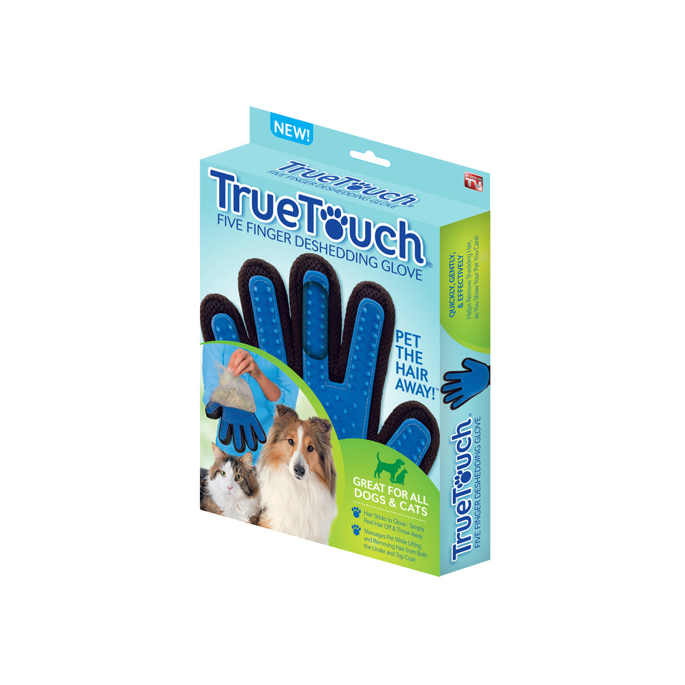 True Touch TU011124 As Seen On TV For Cat/Dog Blue Grooming Mitt, Blue