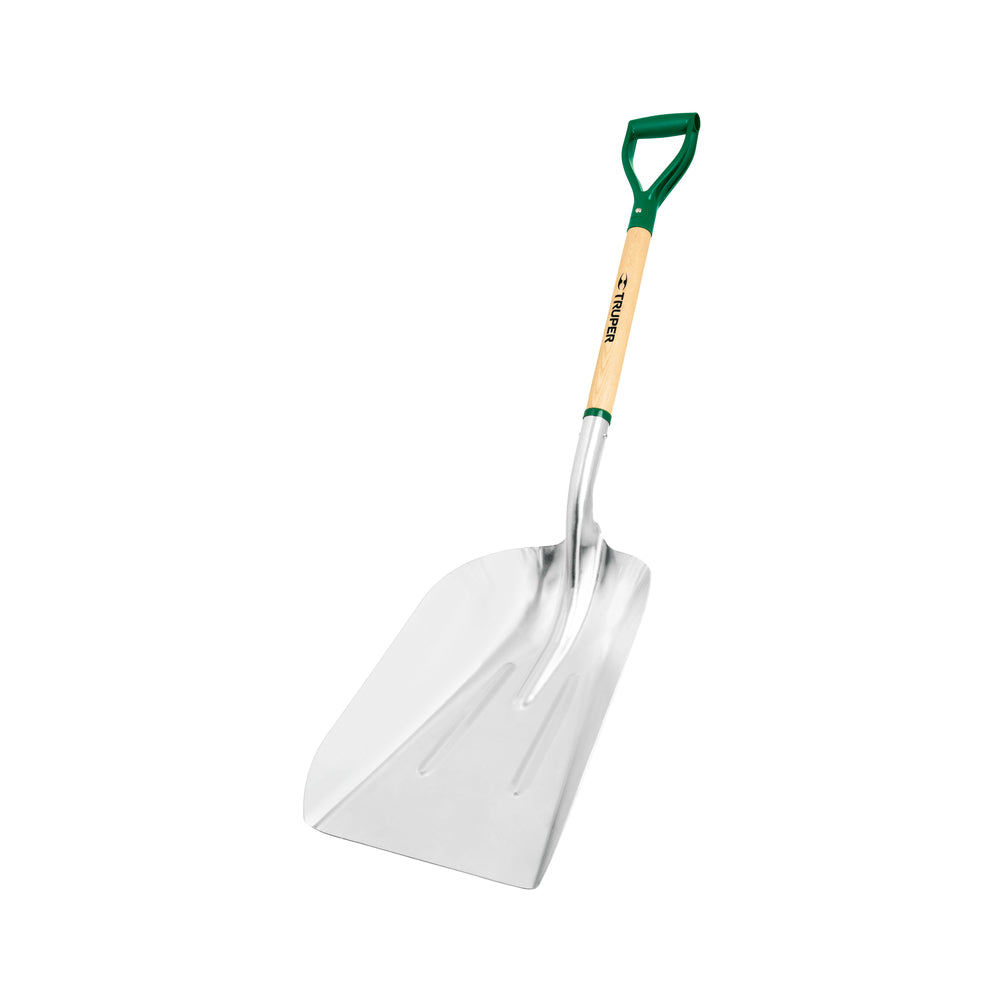 Truper PALY-12 Tru-Tough Wood Handle Aluminum Scoop, 46.5"
