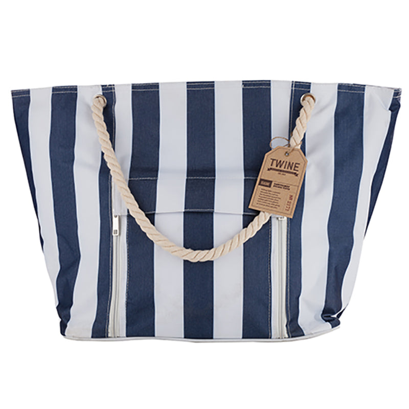 Twine 2171 Picnic Wine Bag, Blue/White