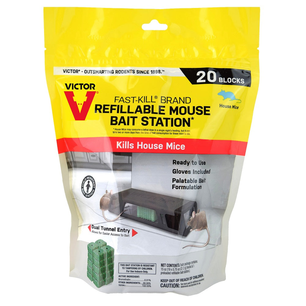 Victor M923 Fast-Kill Ready-to-Use Refillable Mouse Station