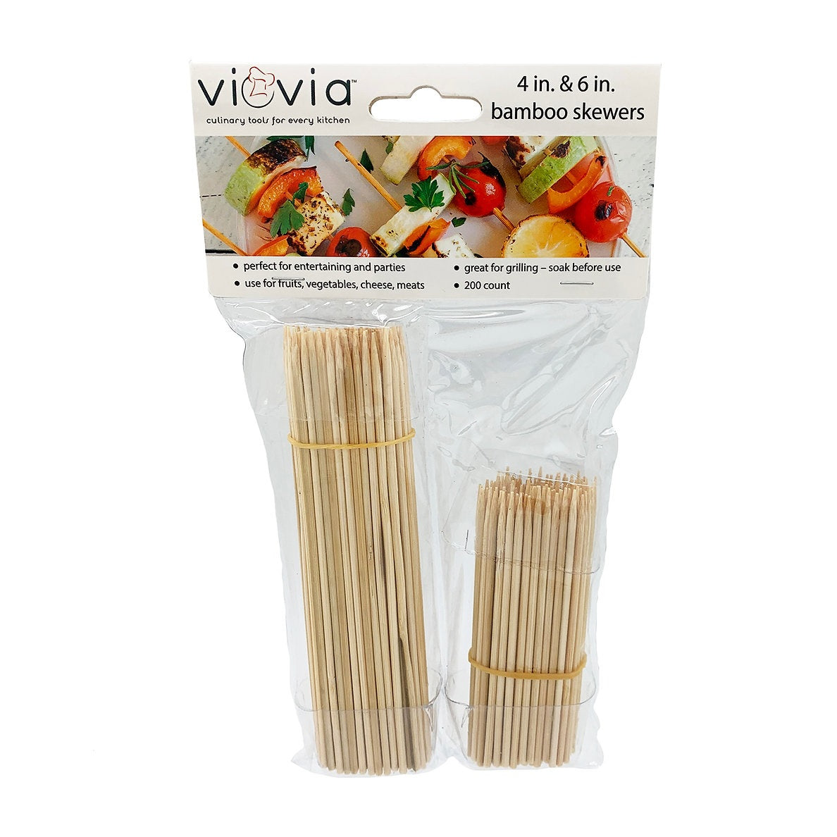 Viovia VIO-0082 Skewers, Natural, Bamboo