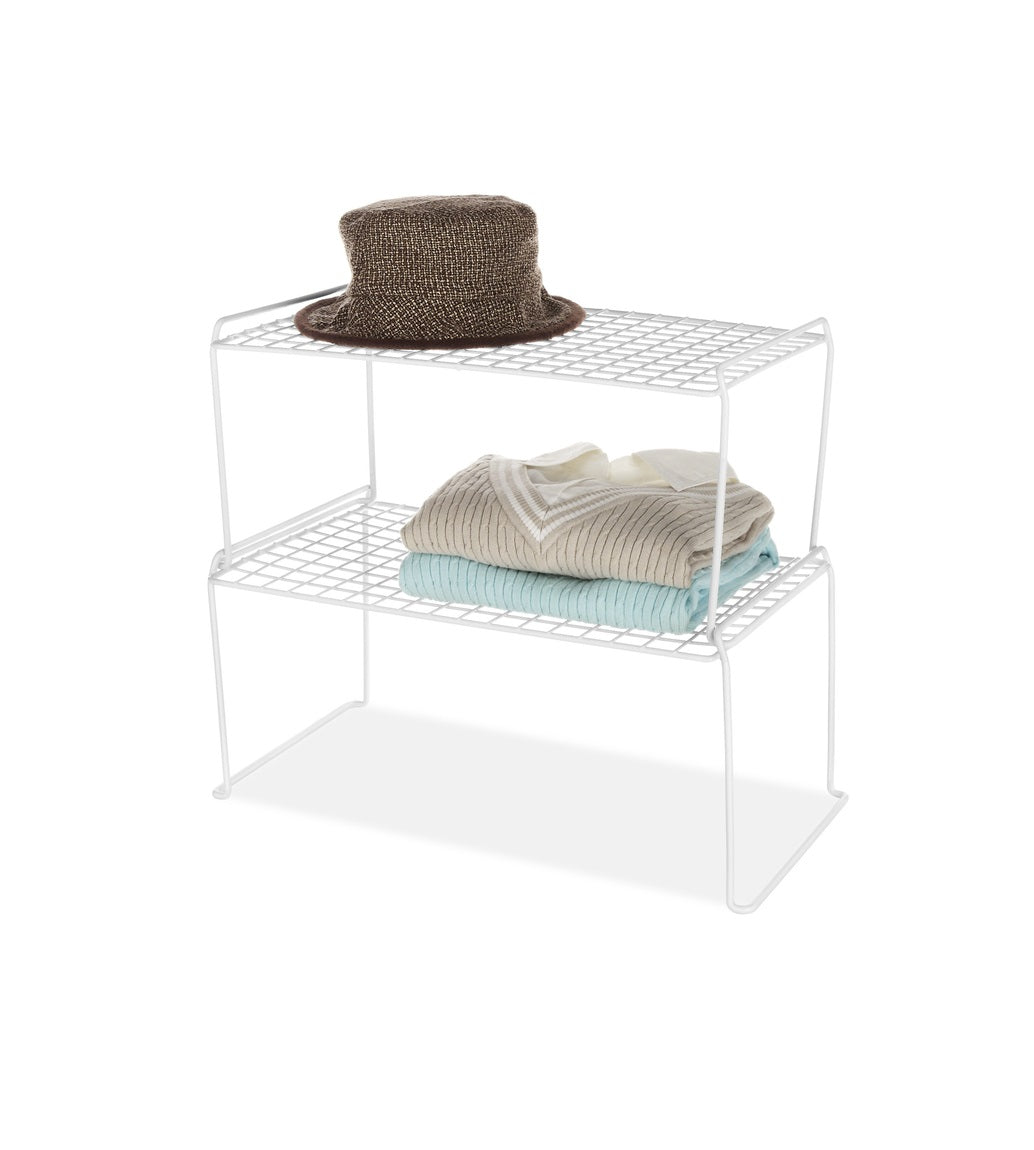 Whitmor 6023-3121 Stackable Shelf, White, 9 inch