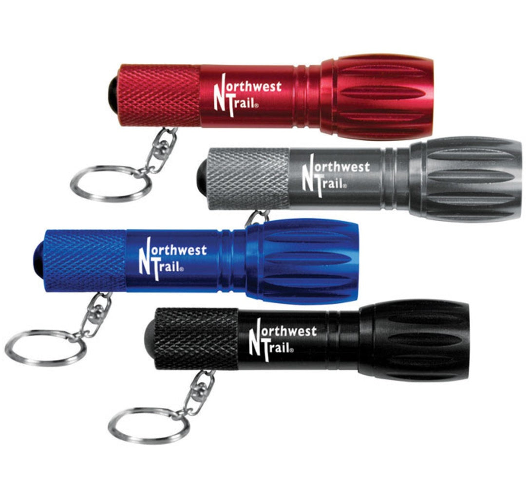 Wilmar W2375 PT Power Northwest Trail LED Flashlight With Key Ring, Assorted Colors