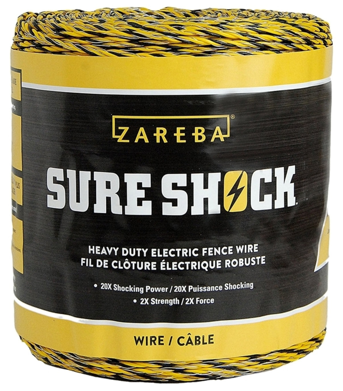 Zareba HDW1320YA-Z Sure Shock Heavy-Duty Polywire, 1320' x 1/8"