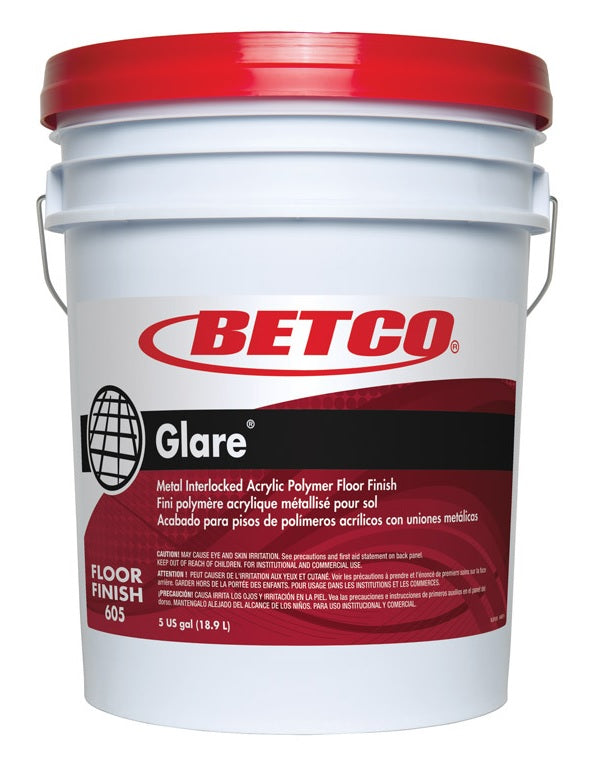 Betco 60505-00 Glare Floor Finish, 5-Gallon